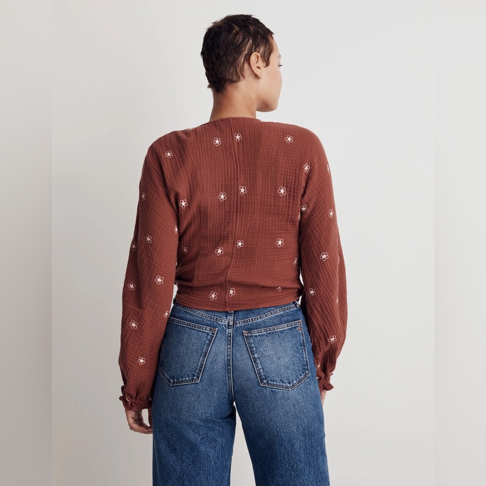 Madewell Lightspun Maira Wrap Top - Picture 2 of 8